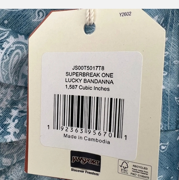 Jansport Bags Jansport Superbreak One 26 L Backpack Lucky Bandanna